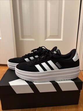 adidas VL Court Bold Black & White Sneakers